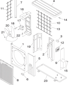SRC63ZMA-S/A PANEL AND FAN ASSY