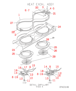 FDTWJ140HKXE2B HEAT EXCH. ASSY