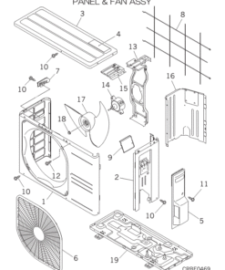 DXC09ZSA-W PANEL AND FAN ASSY