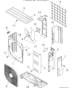 DXC18ZSA-W PANEL AND FAN ASSY