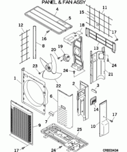DXC28ZRA-W PANEL AND FAN ASSY