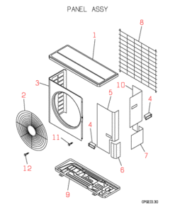 FDC208HEN3 PANEL ASSY