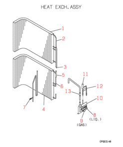FDC406CES3 HEAT EXCH. ASSY