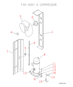 FDC508HES3 FAN AND COMPRESSOR