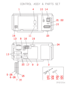 FDCJ140HKXE2B CONTROL AND PARTS SET
