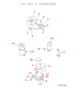 FDCJ140HKXE2B FAN AND COMPRESSOR