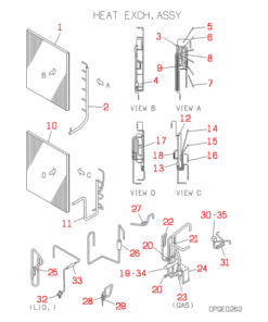 FDCJ140HKXE2B HEAT EXCH. ASSY