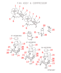 FDCJ224HKXE2B FAN ASSY AND COMPRESSOR