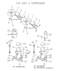 FDCJ224HKXE2D FAN ASSY AND COMPRESSOR