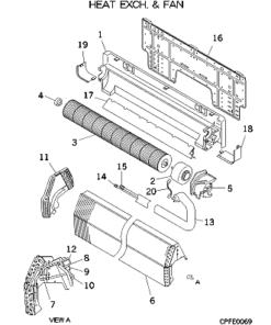 FDKA28KXE4 HEAT EXCH. AND FAN