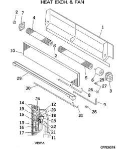 FDKA71KXE4 HEAT EXCH. AND FAN