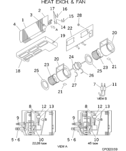 FDRA45KXE4 HEAT EXCH. AND FAN