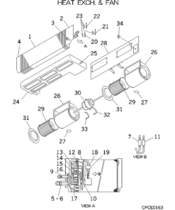 FDRA71KXE4 HEAT EXCH. AND FAN