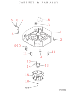 FDT401HKXE CABINET AND FAN ASSY