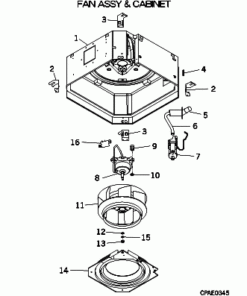 FDTC28KXE6F/1 FAN ASSY AND CABINET