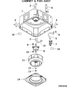 FDTCA28KXE4A CABINET AND FAN ASSY