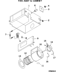 FDTQA28KXE4A FAN ASSY AND CABINET
