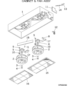 FDTW112KXE6 CABINET AND FAN ASSY