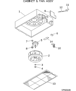 FDTWA45KXE4 CABINET AND FAN ASSY