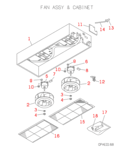 FDTWJ112HKXE2 FAN ASSY AND CABINET