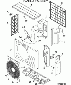 SCM40ZM-S PANEL AND FAN ASSY
