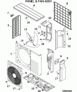 SCM50ZM-S PANEL AND FAN ASSY