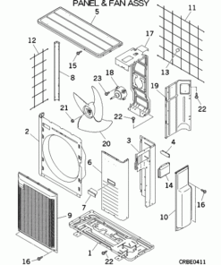 SCM80ZM-S PANEL AND FAN ASSY