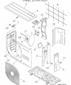 SRC20ZSA-W PANEL AND FAN ASSY
