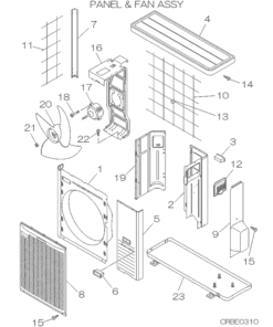 SRC24YMA-S PANEL AND FAN ASSY