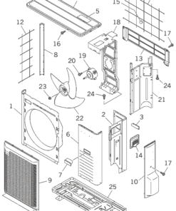 SRC24YRA-W PANEL AND FAN ASSY