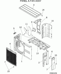 SRC28HG-S PANEL AND FAN ASSY