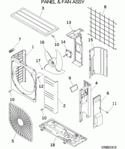SRC50ZJX-S/C PANEL AND FAN ASSY