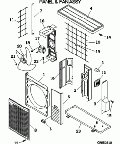 SRC71ZK-S/C PANEL AND FAN ASSY