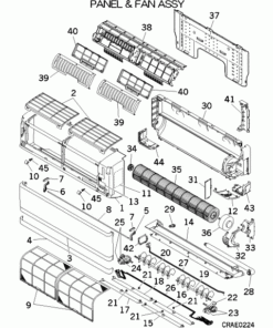 SRK20ZJX-S/A PANEL AND FAN ASSY