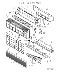SRK501HENF-A PANEL AND FAN ASSY