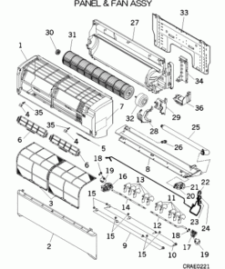 SRK50ZJ-S/C PANEL AND FAN ASSY