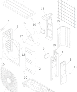 DXC18ZJ-S PANEL AND FAN ASSY