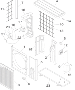 DXC21ZMA-S PANEL AND FAN ASSY