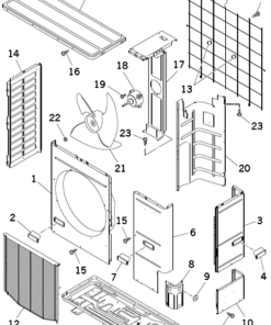DXC28ZL-S PANEL AND FAN ASSY