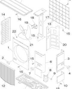 DXC28ZMA-S PANEL AND FAN ASSY