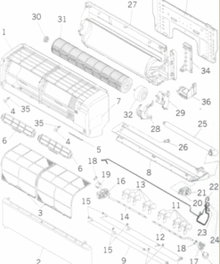 DXK18ZJ-S PANEL AND FAN ASSY