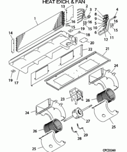 DXU24VF HEAT EXCH. AND FAN
