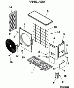 FDC125VN/B PANEL ASSY