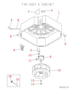 FDT508-A FAN ASSY AND CABINET