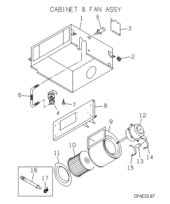 FDTQJ28HKXE3 CABINET AND FAN ASSY