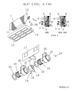 FDUR308-A HEAT EXCH. AND FAN