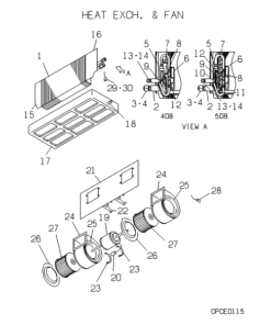FDUR408-A HEAT EXCH. AND FAN