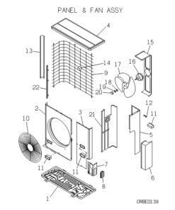 SCM80ZA PANEL AND FAN ASSY