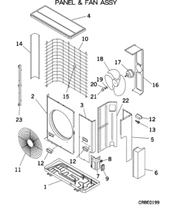 SCM80ZD-S PANEL AND FAN ASSY