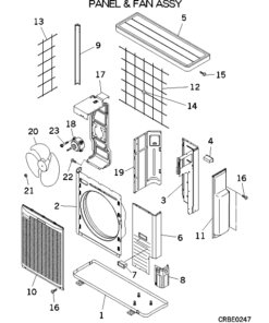 SCM80ZF-S PANEL AND FAN ASSY